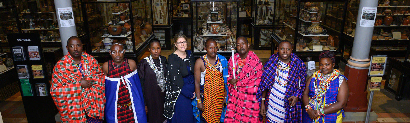 Maasai group visiting the Pitt Rivers Museum 