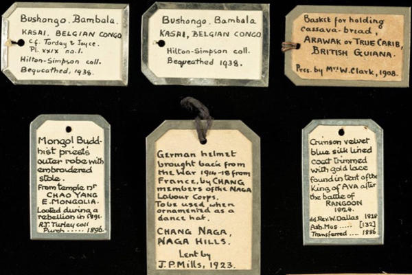 Museum labels showing outdated language