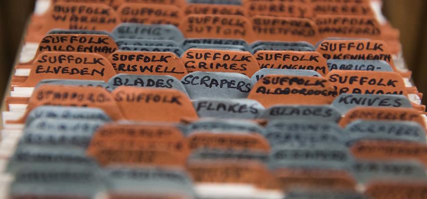 Drawer organised with labels