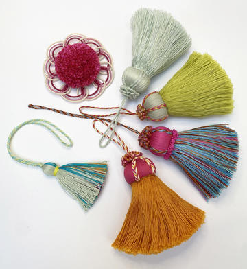 Brightly coloured tassels