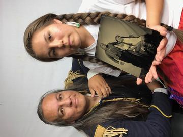 Dakota Goodhouse (Two Wars) and daughter April Shooting Star Lee, 2017